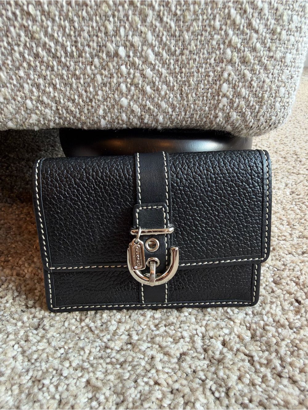 Coach Black Leather Accordion Card Holder 🖤